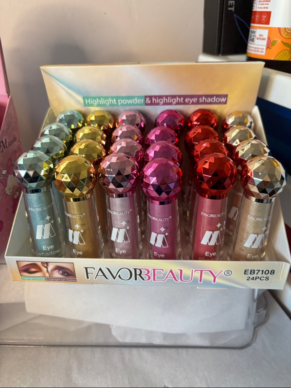 Metallic Liquid Eyeshadow Set - Gold, Pink, Red, Silver, Green Set of 6